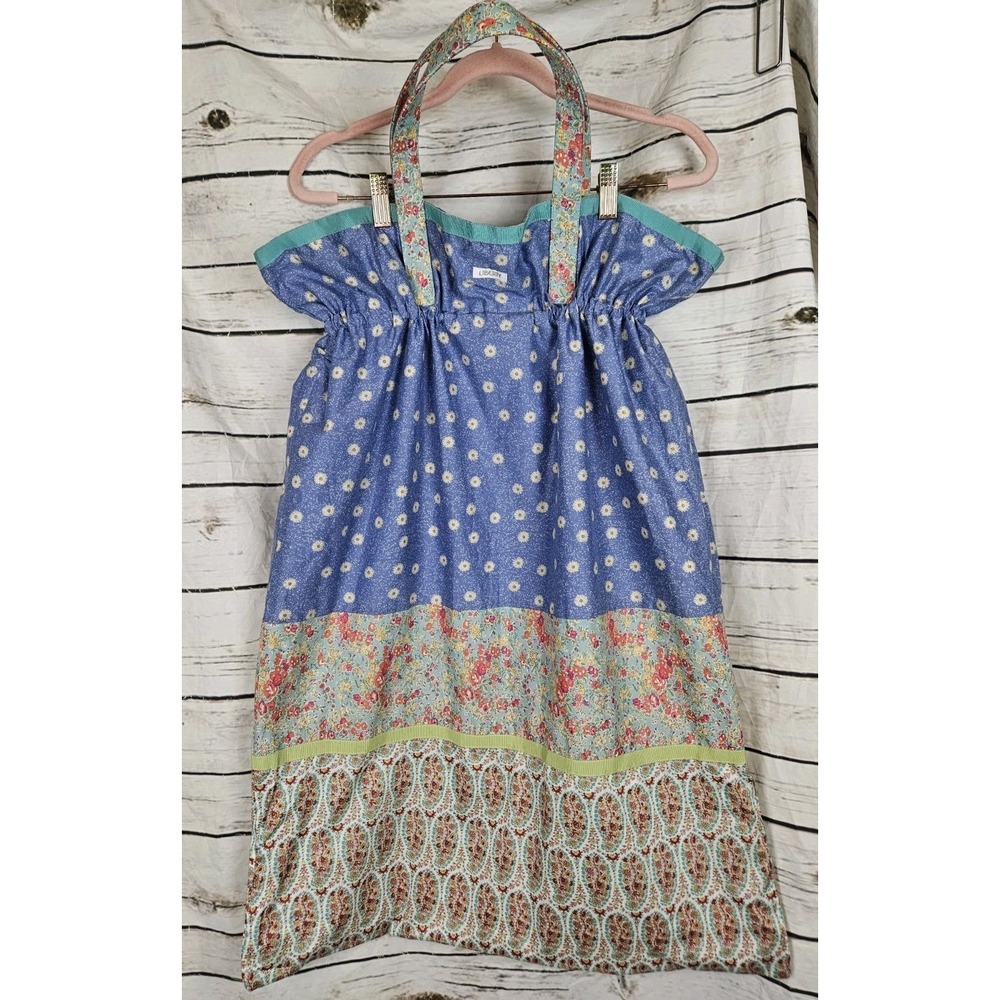 Liberty of London Large Tote Bag Patchwork Floral Drawstring Cotton Cinch Sack